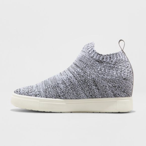 Mossimo Shyla Knit Sock Top High Top Sneakers New - Picture 3 of 5